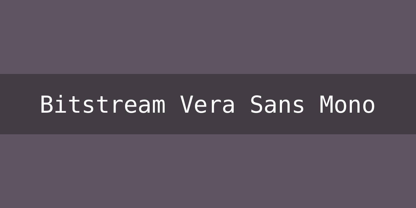 Beispiel einer Bitstream Vera Sans Mono Oblique-Schriftart